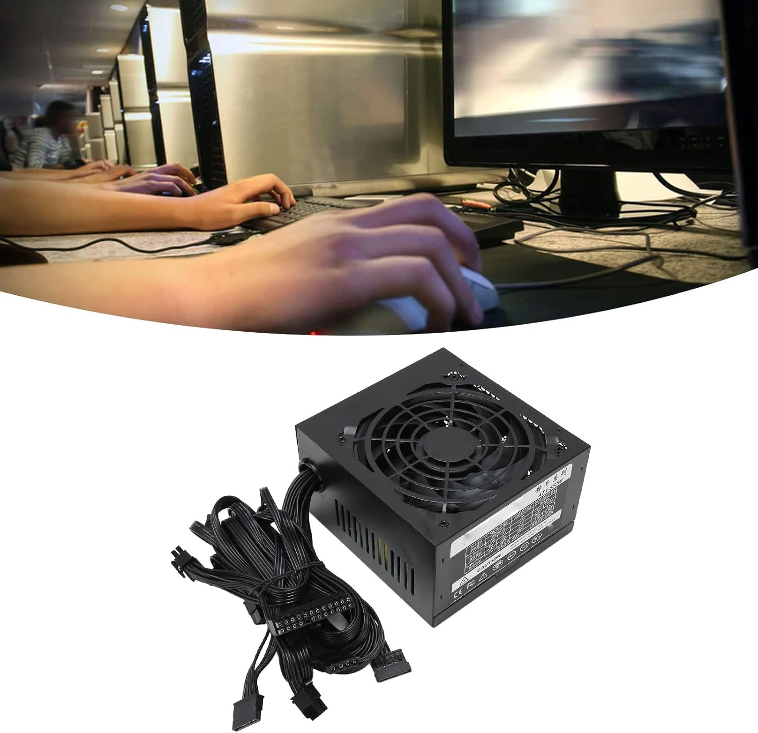 Desktop System Power, Multi Protection Auto Break 120Mm Bearing 550W Power Supply for Gaming image number 4