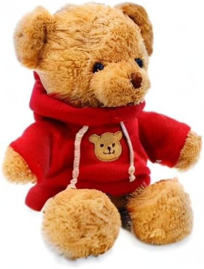 Teddy Bear Stuffed Animal Cute Red Hoodie Bear Plush Toys Gifts for Kids 11.8 Inches image number 4