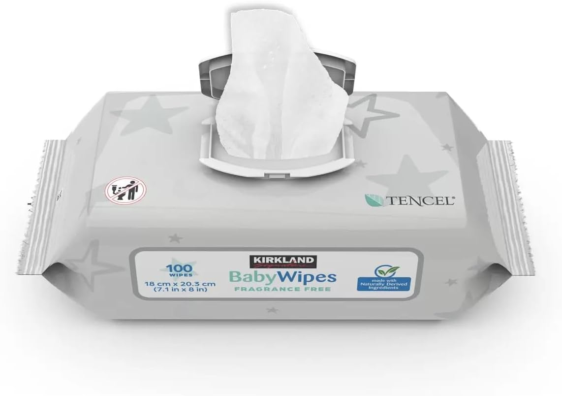 Kirkland Signature Baby Wipes Fragrance Free 100 Wipes image number 2