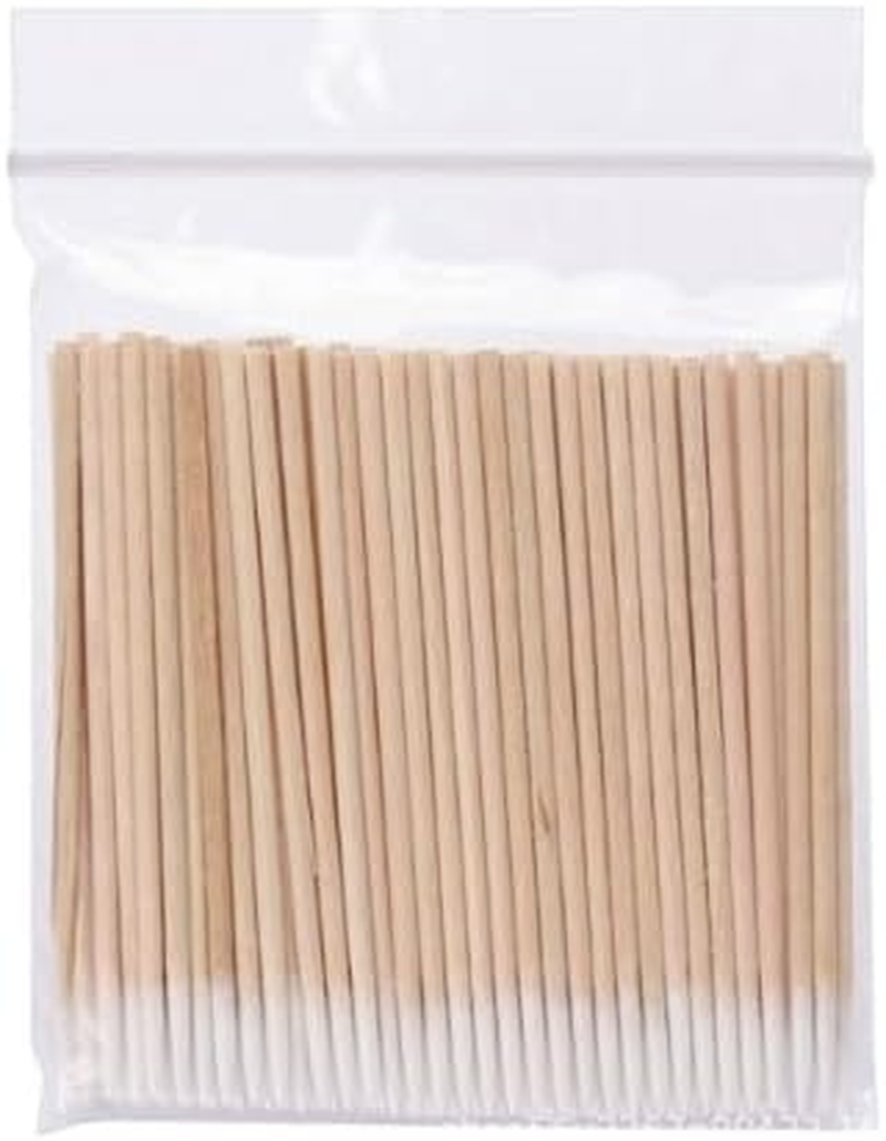 Multi-Purpose Cotton Swabs with Wooden Sticks - Single and Double Head Cotton Buds for Makeup, Cleaning, Crafts, and Detailed Precision Tasks 400 Pcs. image number 3