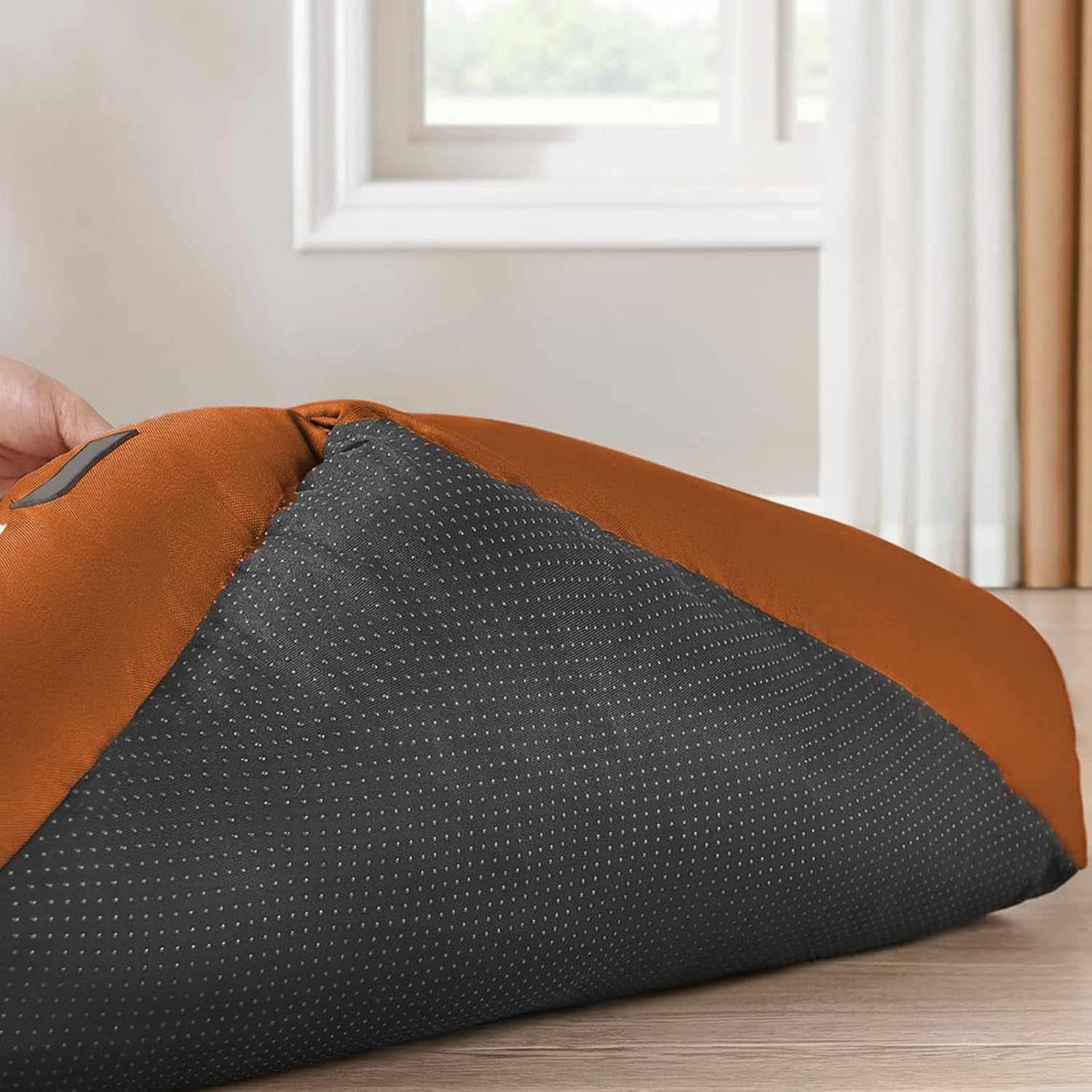 Annuoyi Dog Bed，Dog Bed for Small Medium Large Dogs, Dog Sofa Bed Rectangle Pet Bed Washable Dog Bed Cozy Faux Fur Large Dog Bed Cushion,40 * 50Cm（Brown） image number 2