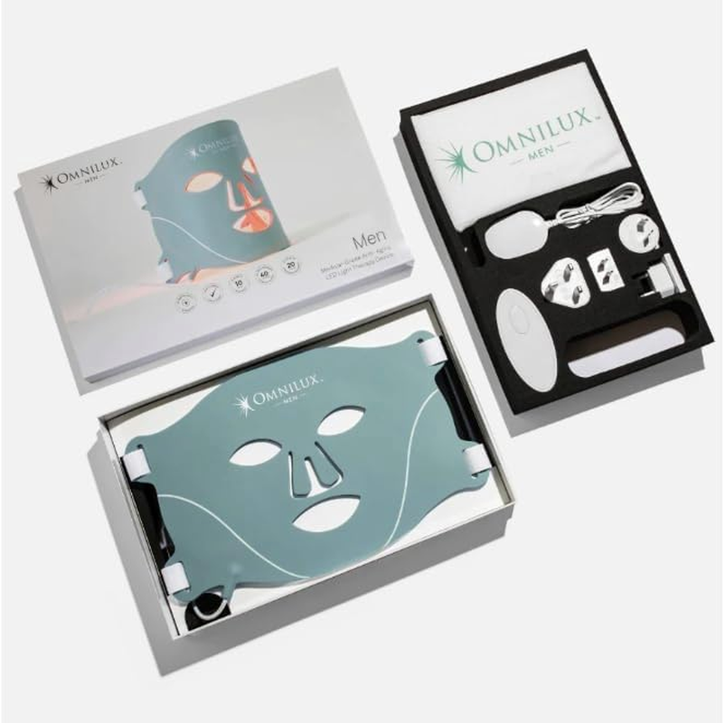 Omnilux MEN FDA Cleared Flexible LED Light Therapy Mask. Professional Clinic Grade Treatment at Home. image number 6