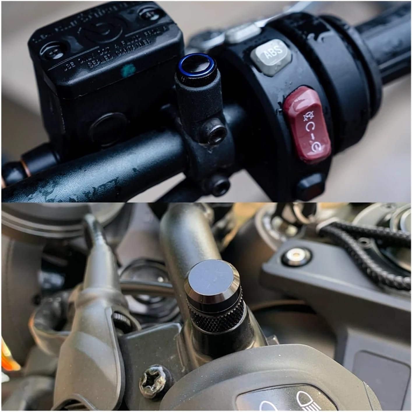 MT 07 09 10 MT10 MT25 FZ09 FZ07 MT07 MT09 SP Accessories Motorcycle M10*1.25 Aluminum Mirror Hole Plugs Screws Bolts(No Logo-Blue) image number 3