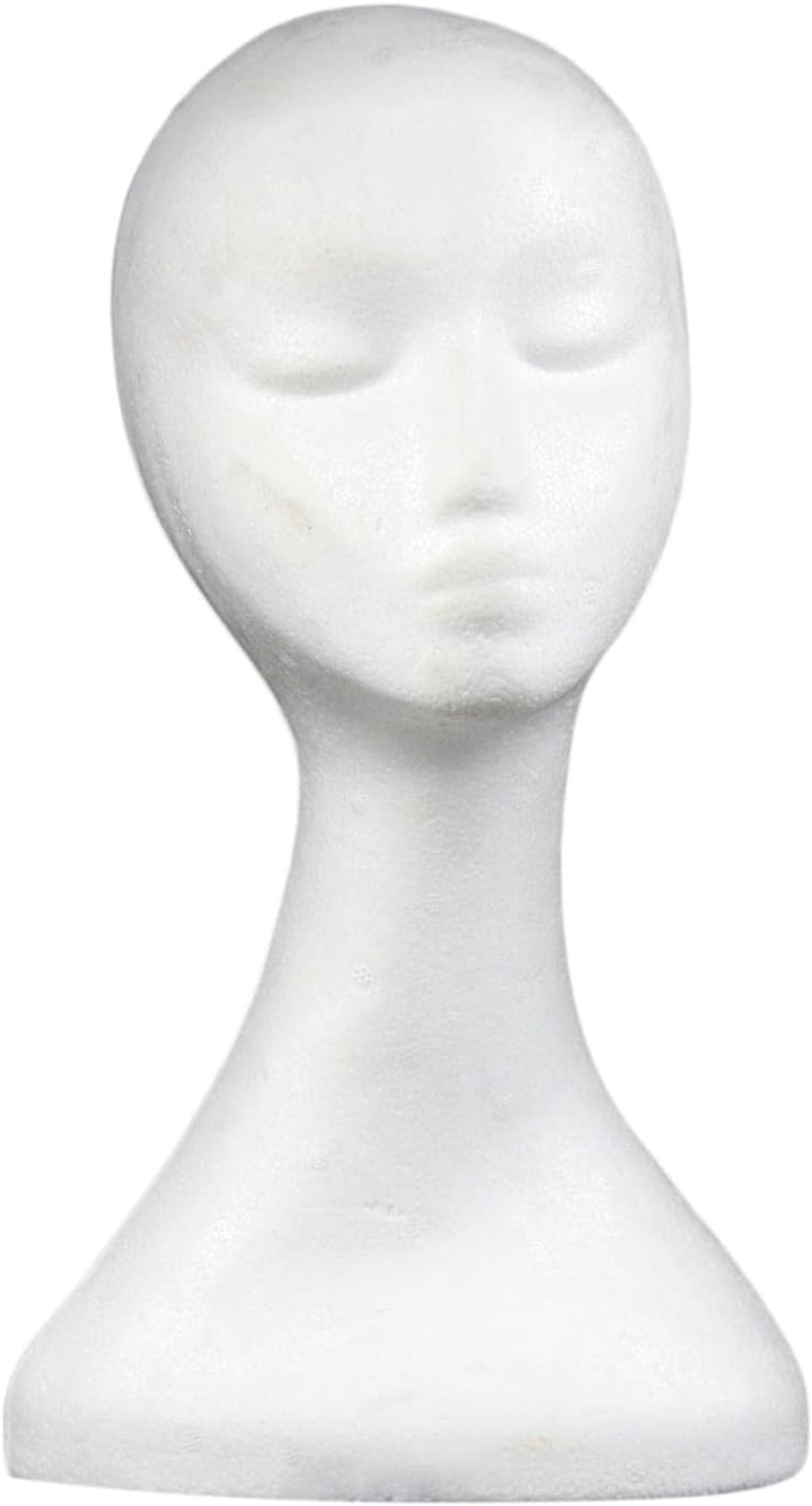 Fashioncha Foam Wig Head, Foam Mannequin Wig Stand, Wig Display Holder, Smooth and Durable, Mannequin Foam Head Display Hair Hat Hairpiece for Home Salon, as Described, Style A image number 5
