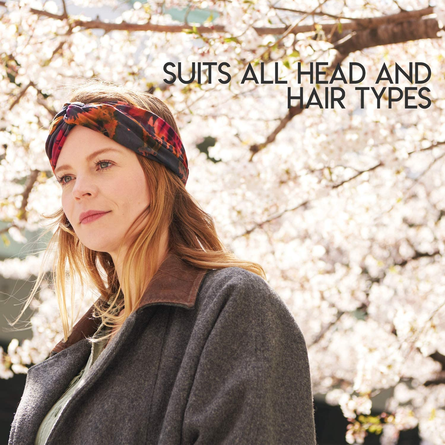 Women'S Boho Tie Dye Headband - Fashion Bandanas Turban Headwrap Twist Knot Hippie Hairband Hair Wrap D - A image number 6