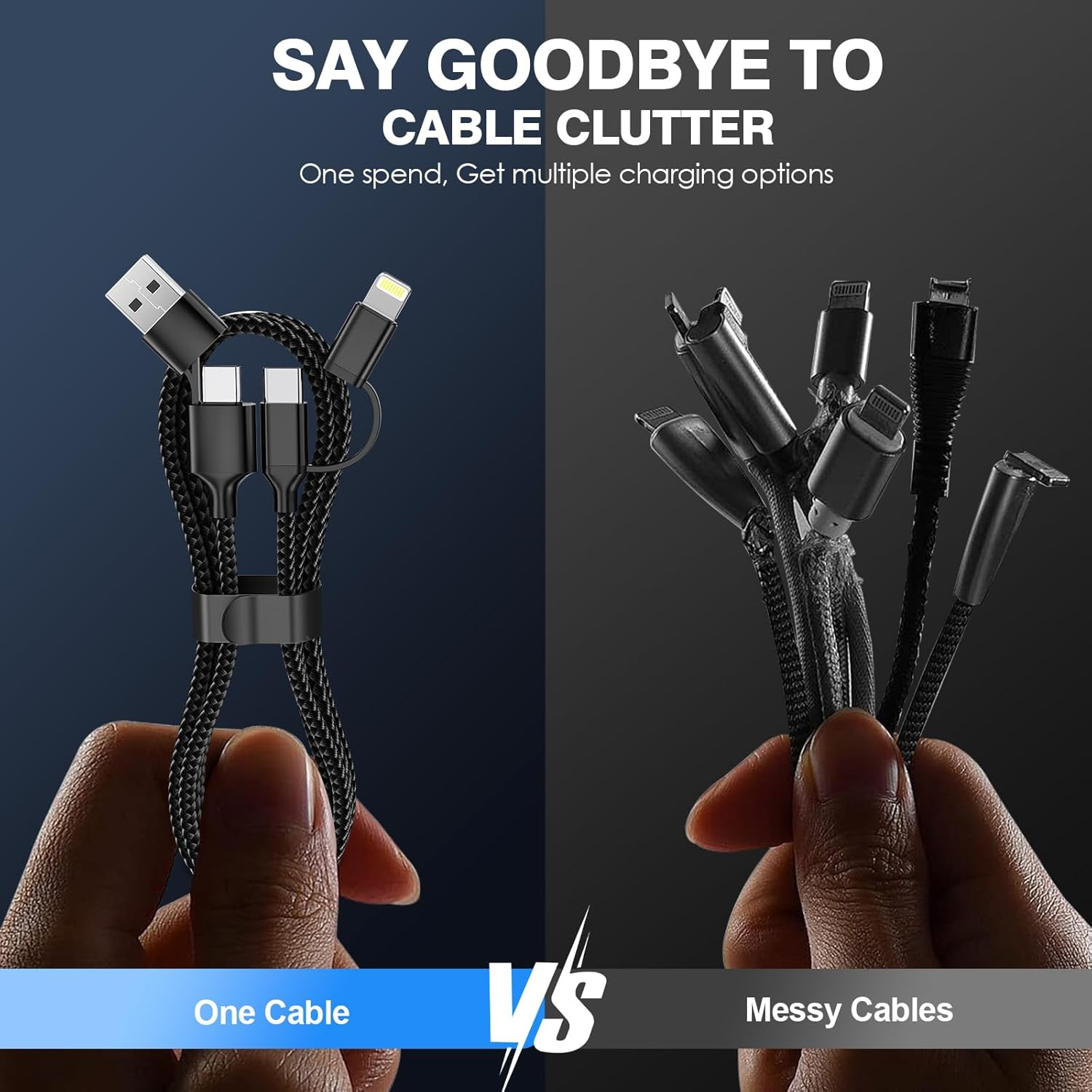 6M Extra Long Phone Charger Cord,Fast Charging USB-C and Lightning Cable 2 in 1 60W 6M USB C Charger Long Apple Charging Cord for Phone 17/16/15/14/13/12/11,Ipad,Macbook,Charge in Bed, Sofa image number 6