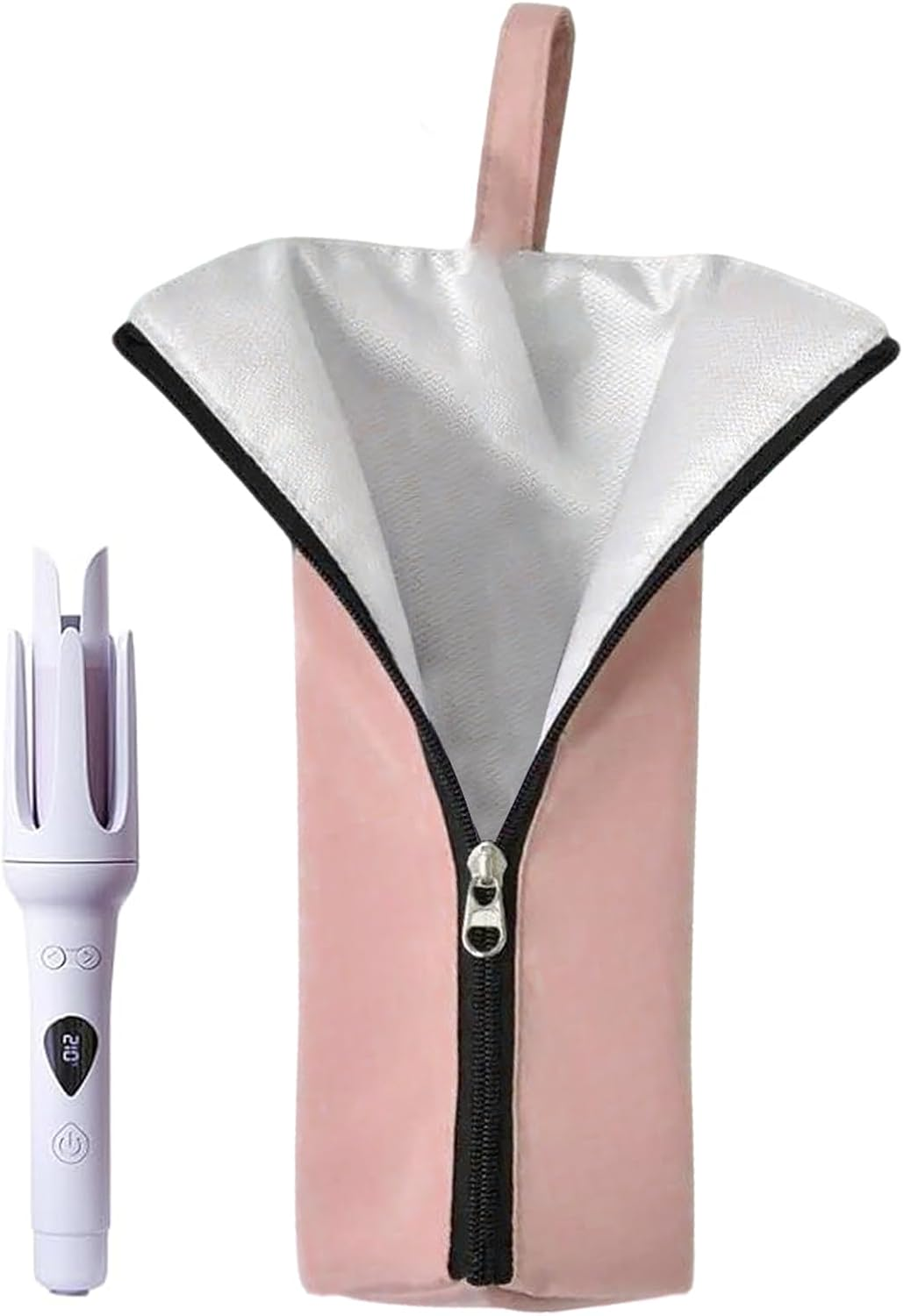 Hair Tool Bag, Heat Resistant Straightener Pouch, Travel Portable Waterproof Curling Iron Storage Pouch for Home Vanity Table Salon RV Makeup Station Bathroom Styling