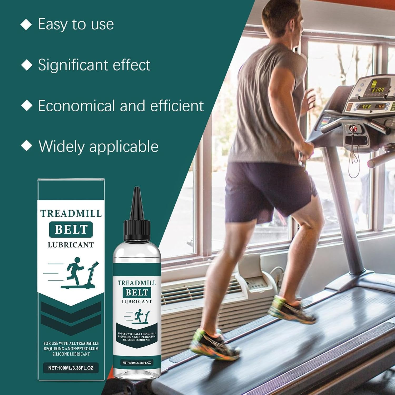 Treadmill Lubricant Used to Belt, Smooth Lube,100Ml High-Performance Treadmill Lubricant, Precision Screw Cap, Easy Application, Ideal for Home and Commercial Fitness Equipment,3.8X15Cm image number 1