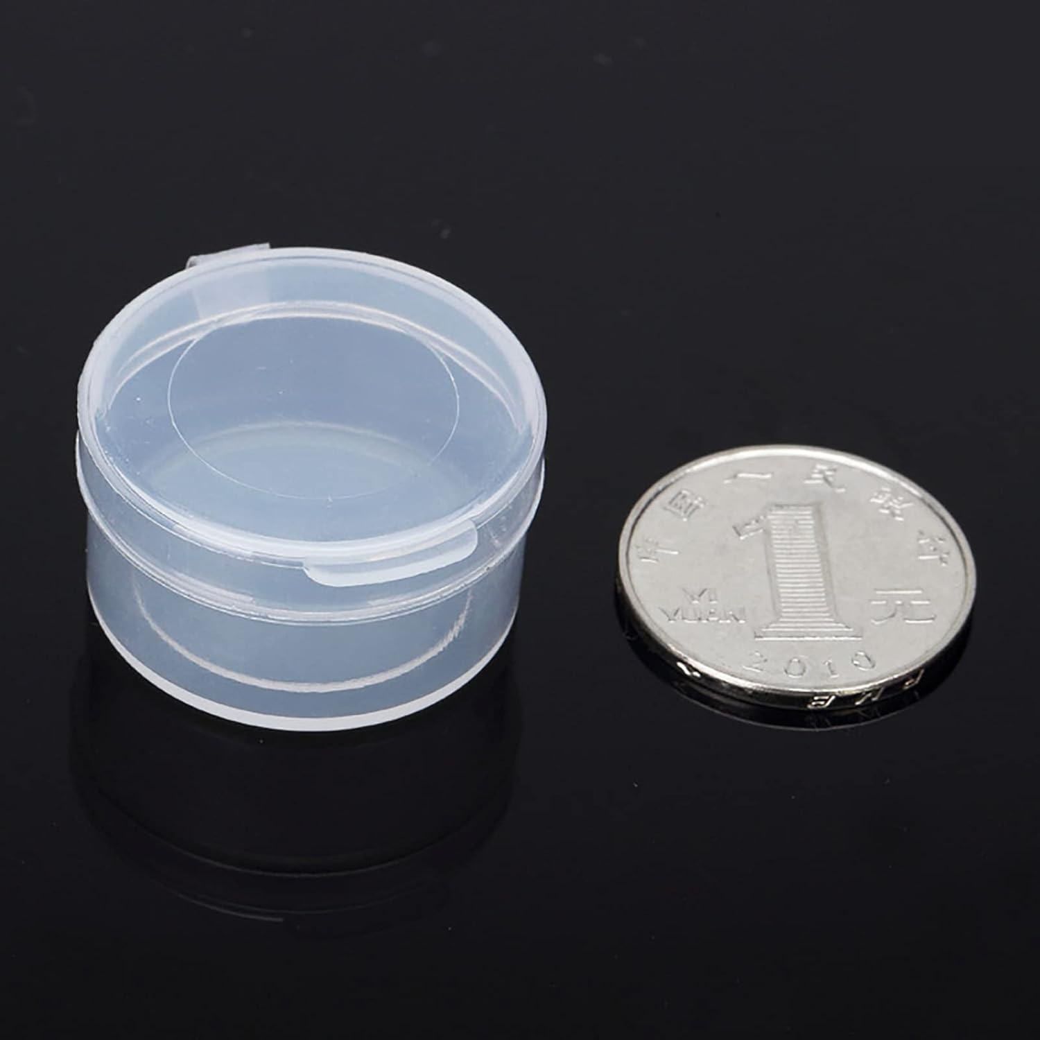 Zfyoung 50 Pcs Plastic Cosmetic Jar 5G/5Ml Clear Case with Snap Lids Portable,Travel Storage Cosmetic Samples Beauty Products Mini Containers with Lids, Airtight Cosmetic Containers with Lids,Holds - Transparent image number 5