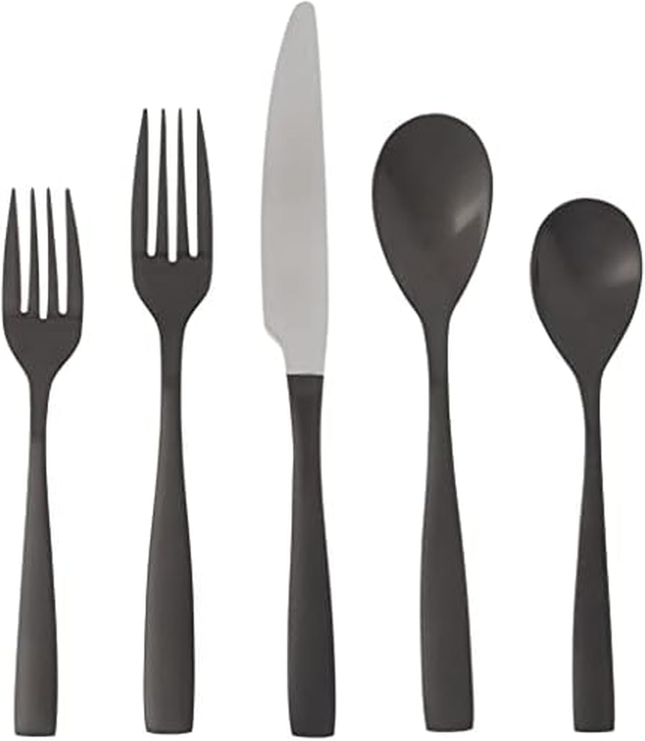 Mikasa Delano Black Satin 20-Piece Stainless Steel Flatware Set, Service for 4 image number 6