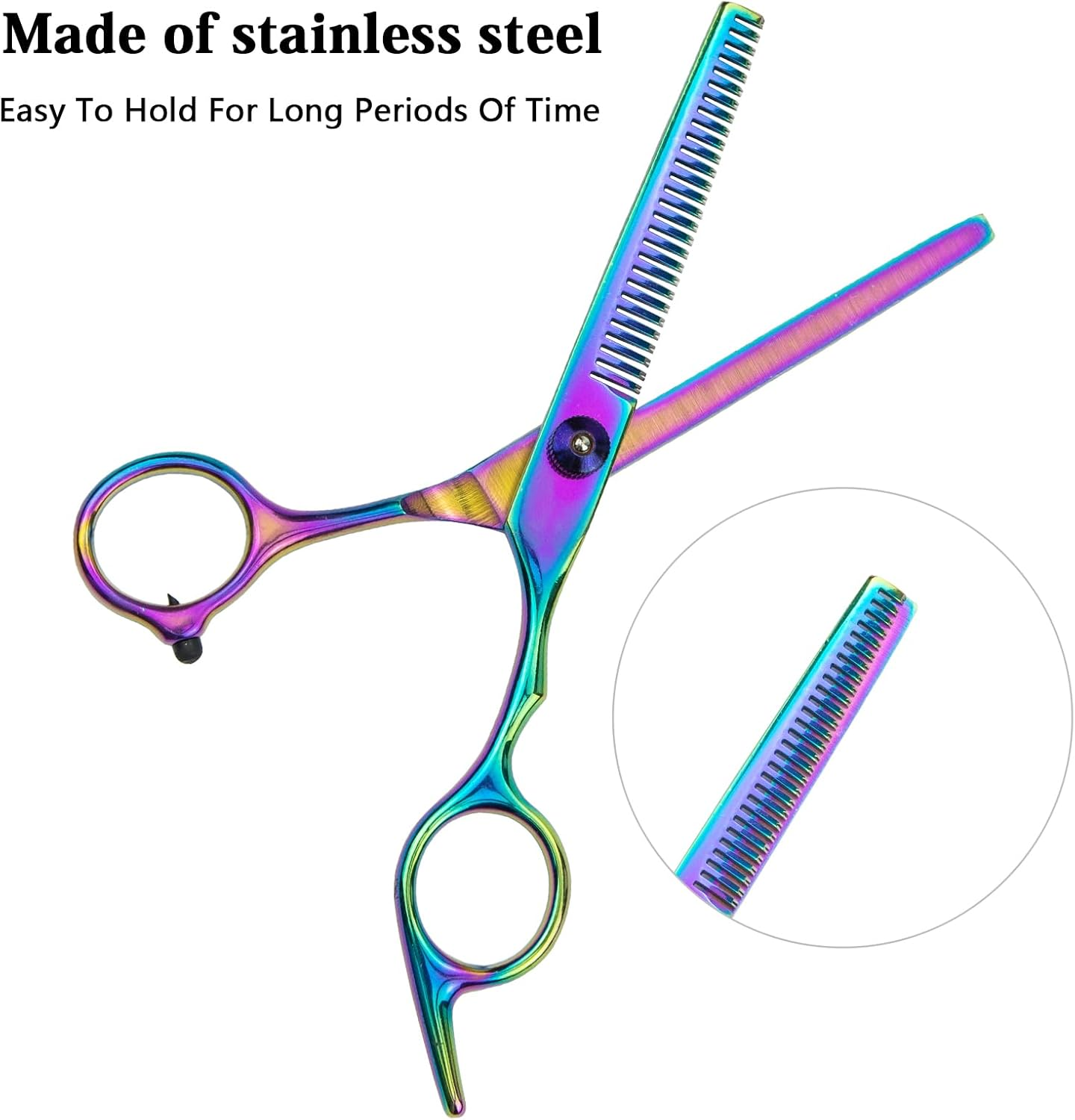 Professional Hairdressing Scissors, Modelling Scissors, 6.7 Inch Stainless Steel Hair Scissors, Professional Thinning Scissors with Extremely Sharp Leaves, Thinning Scissors Hairdresser for Unisex, image number 6
