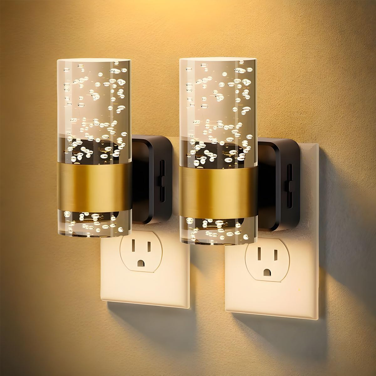 LED Night Light, 3000K Dimmable Nightlights Plug into Wall with Adjustable Brightness, Aesthetic Automatic Night Lights Plug in with Auto Dusk to Dawn Sensor for Bathroom Hallway Decor image number 1