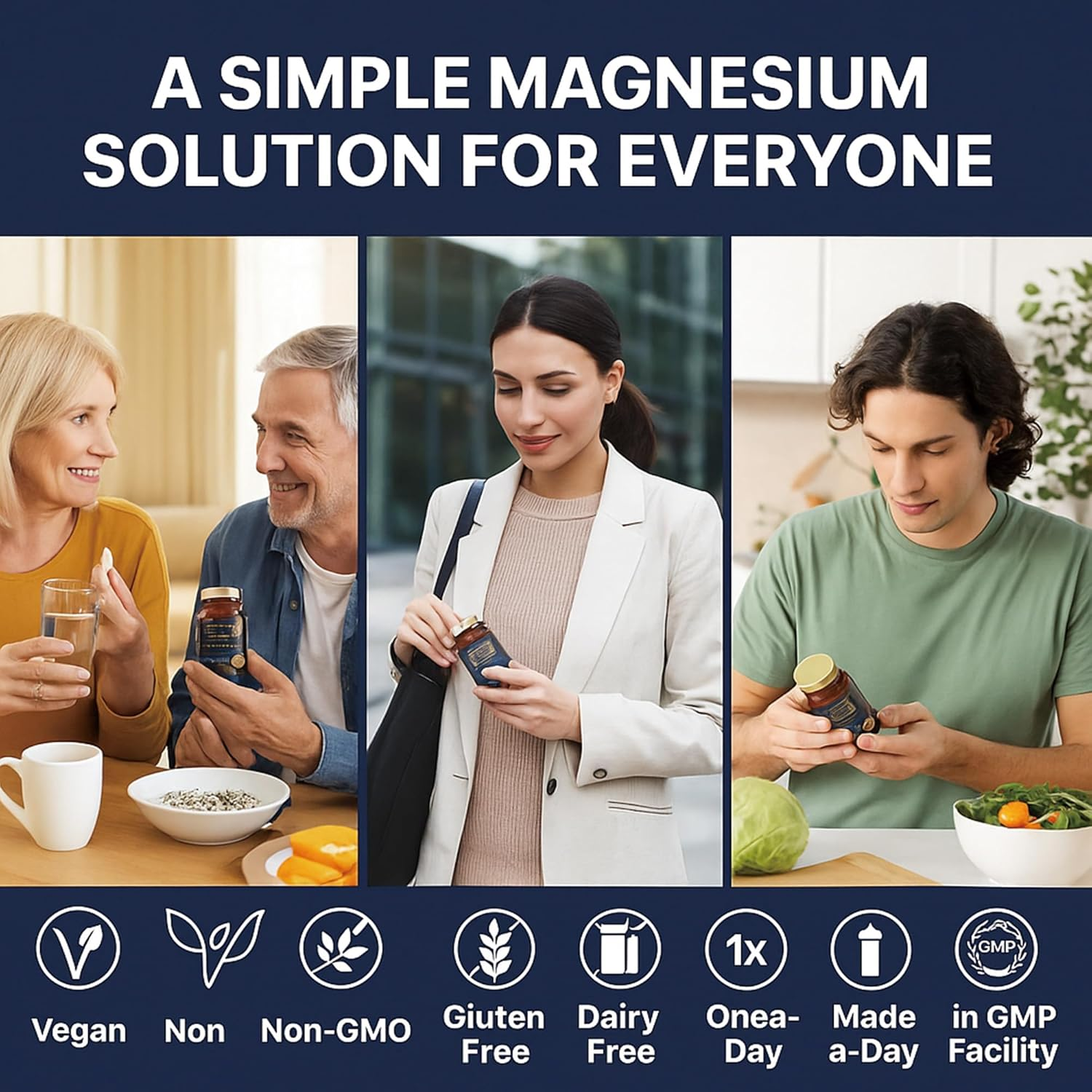 EVOLVEZCO Magnesium Glycinate 12-In-1 Complex &ndash; 700 Mg Total Magnesium Blend Providing 150 Mg Elemental Mg &ndash; 120 Vegan Capsules &ndash; High Absorption &ndash; Non-Gmo, Gluten-Free image number 6