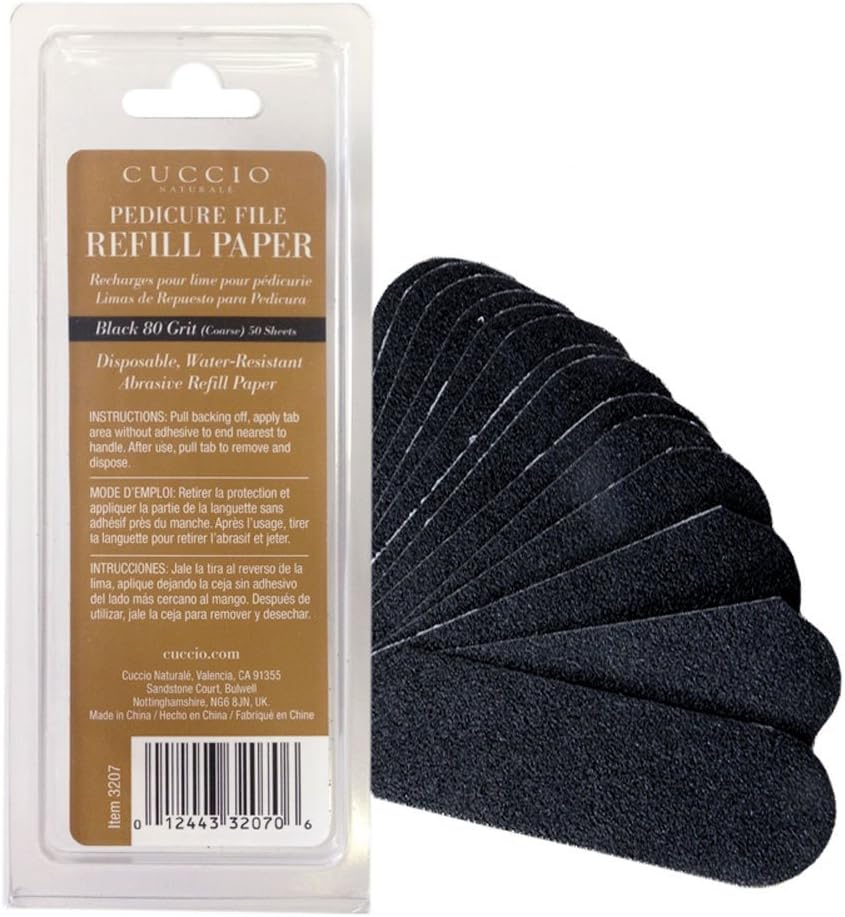 Cuccio 50 X Refill White 180 Grit (For the Stainless Steel Pedi File), (Pack of 1)