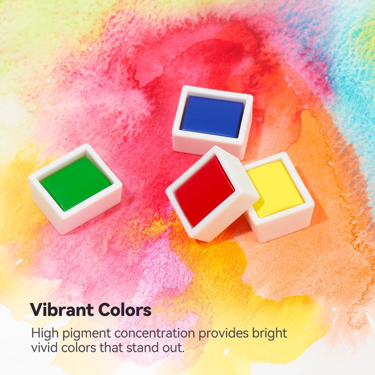 LIGHTWISH Watercolor Paint Set, 48 Colors Professional Watercolor Paint with Watercolor Brushes, Travel Watercolor Set for Artists and Crafters, Art Supplies for Adults