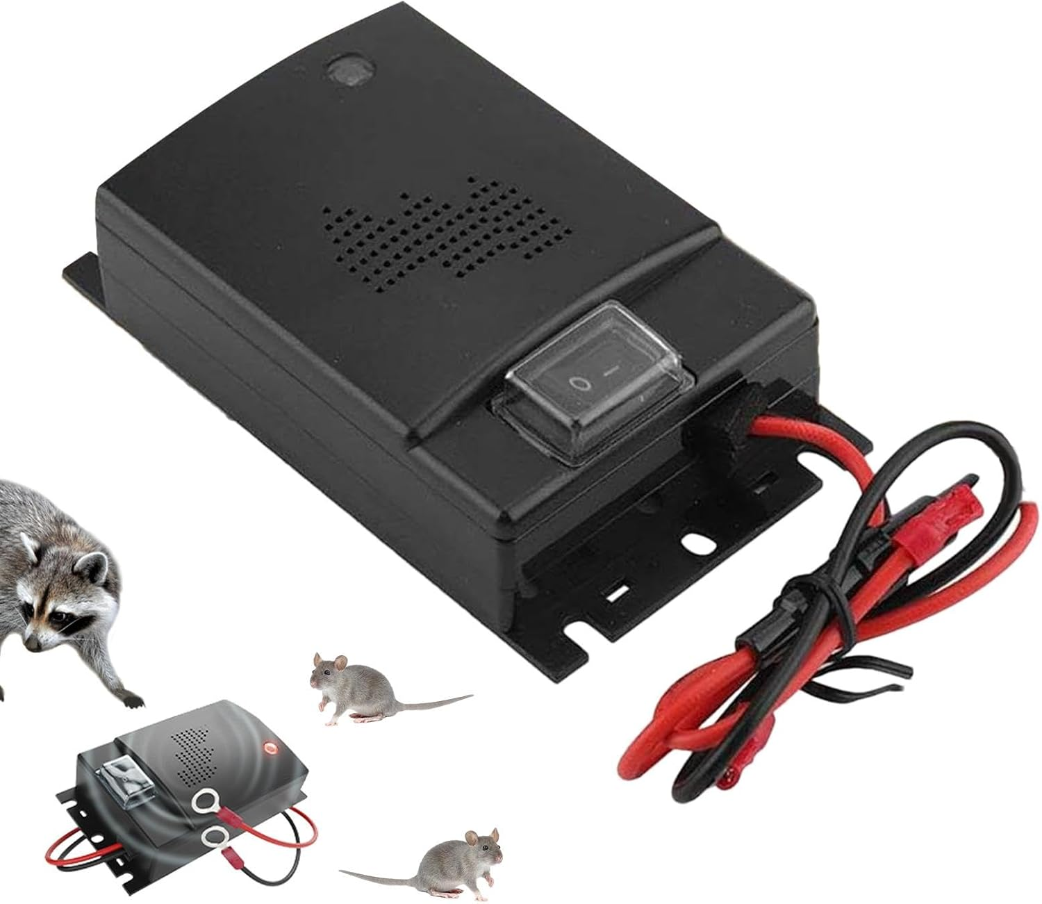 Keep Animals Away from Car | Ultrasonic Raccoon Repeller for Car Engines - Ultrasonic Small Animal Control, Connection to 12V Car Battery image number 4