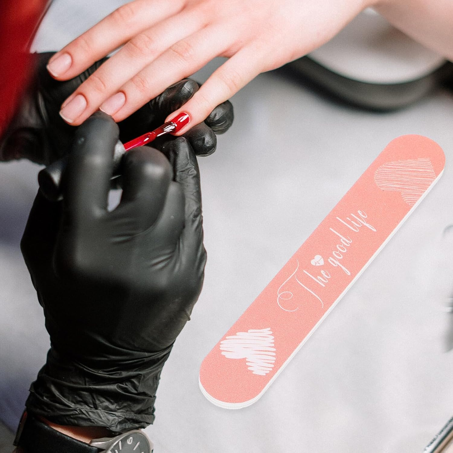 TEHAUX 6Pcs Double-Sided Nail Files Portable Manicure Nail Trimming Tools for Women Travel Salon Supplies image number 5