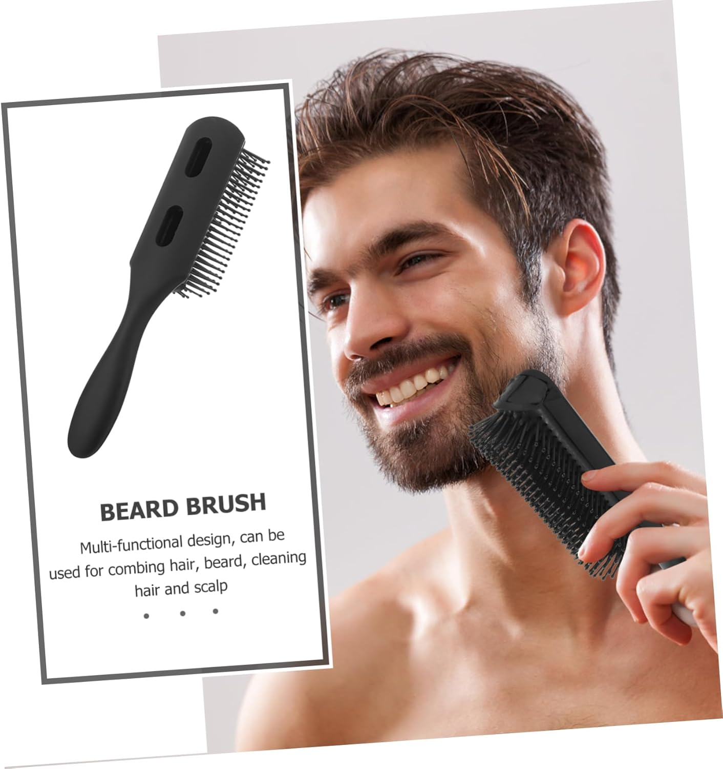 Healeved Detangling Hair Brush for Men Women Static Comb with Ribbed Teeth Scalp Massaging Styling Tool for Wet Dry Hair Salon Home Use