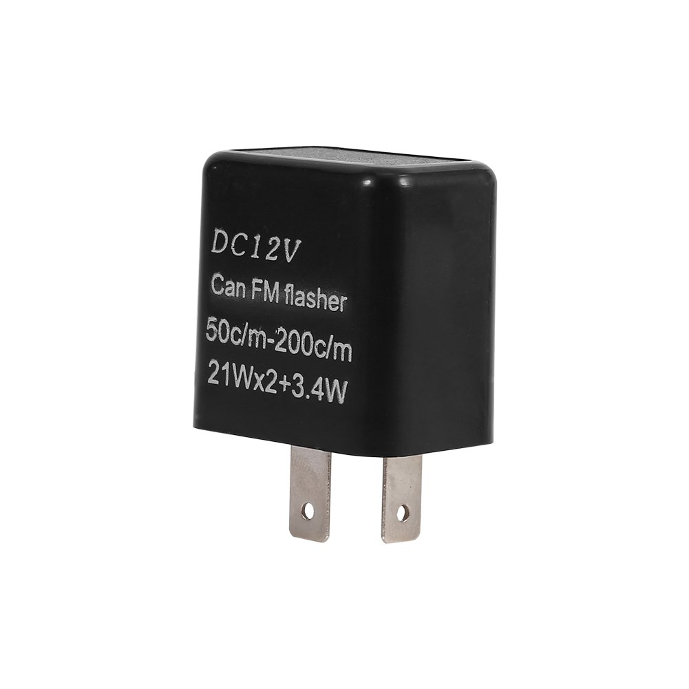Adjustable Speed, LED Flasher Relay 2-Pin for Motorcycle Turn Signal Indicator Flasher Relay, Eliminate Cutting Wires (Black) image number 5