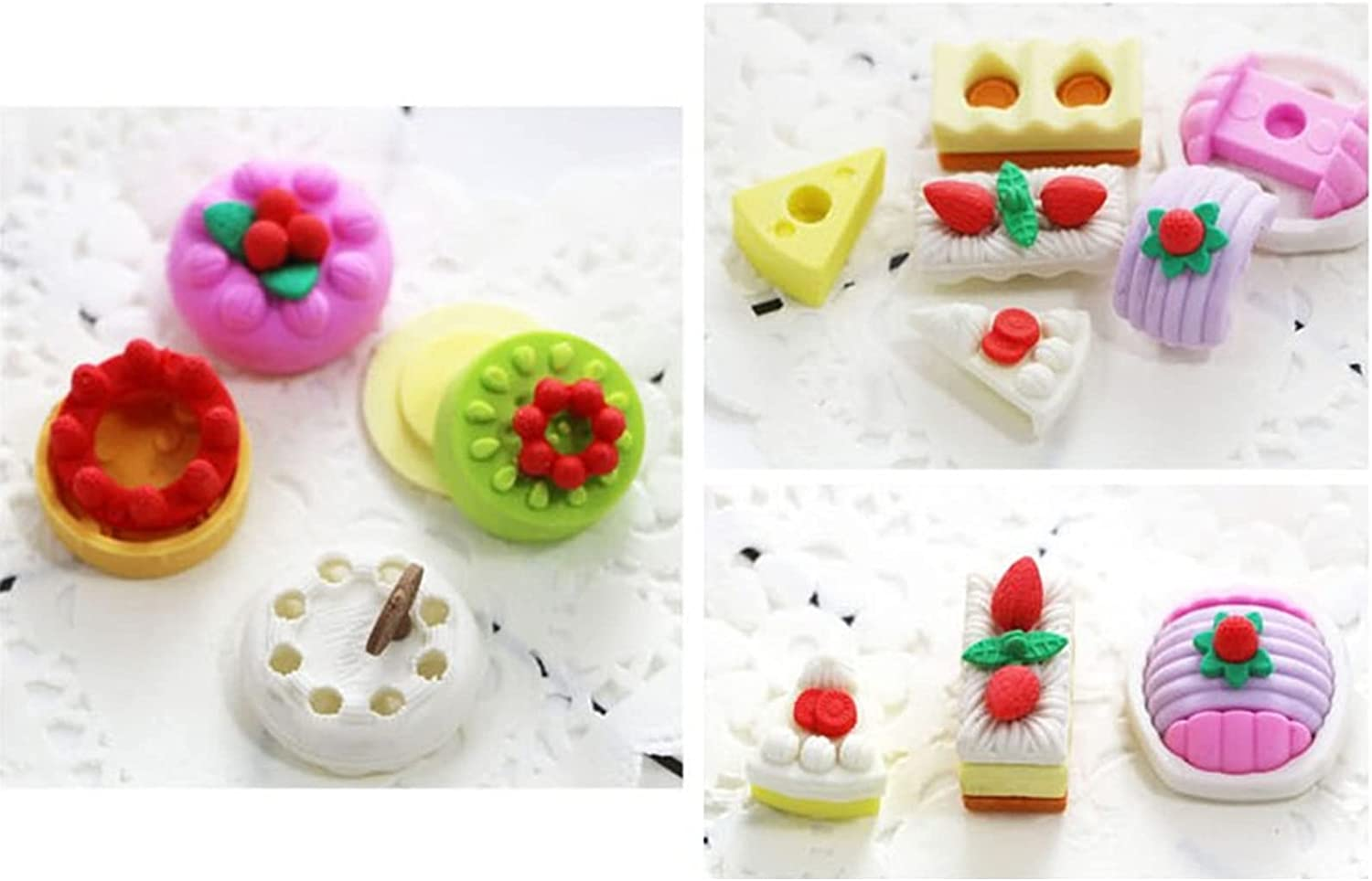 Manwetye 40 PCS Japanese Erasers(Fruit,Vegetable,Dessert),Bulk Kids Pencil Erasers Puzzle Eraser Toys for Classroom Rewards,Party Favors,Games Prizes,Carnivals Gift and School Supplies(Random Designs) image number 1