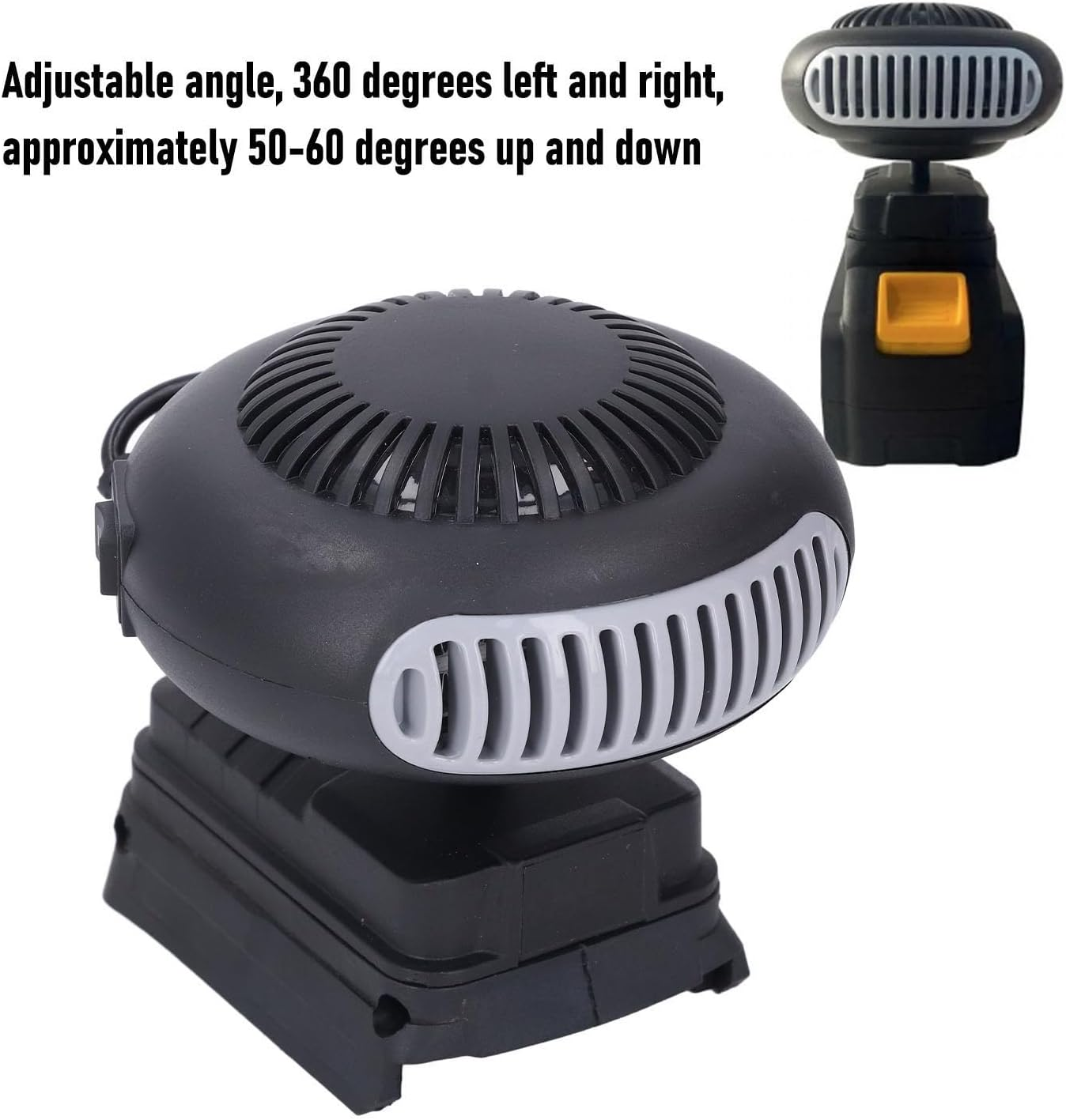 Electric Space Heater, Cordless Space Heater with Two Temperature Gears, Battery Powered & Flexible Angle Adjustment, Versatile Use for BAT609 BAT609G BAT610G image number 4