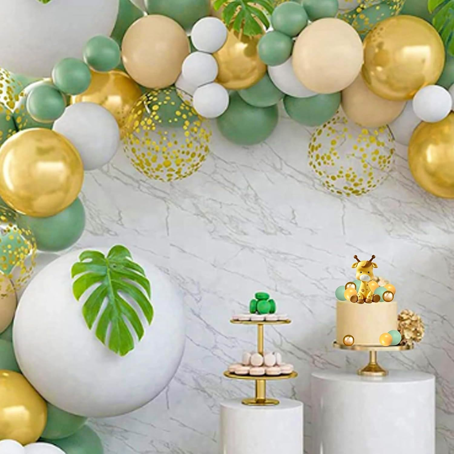 Giraffe Cake Topper,Forest Animals Cake Decorations, Birthday Cake Decoration, Safari Cake Decoration for Wild Animals Themed Birthday Party Supplies. image number 5