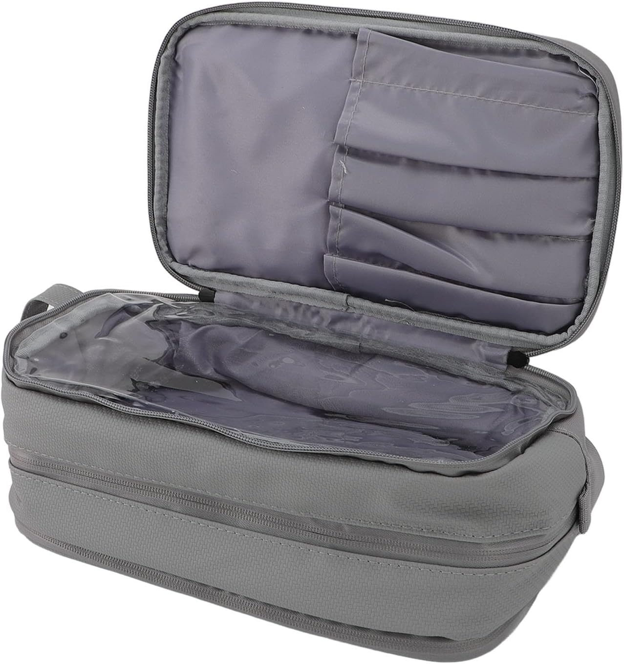 Travel Toiletry Bag for Women, Portable Water Resistant Makeup Organizer Bags with Large Capacity, Brush Holder, Cosmetics Organizer image number 5