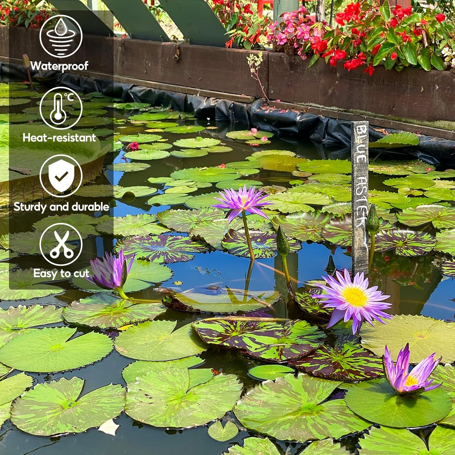 2PCS Pond Liner Seam Tape,3.9" X 16.4'Self Adhesive Double Sided Pond Seam Tape for EPDM Pond Liners,Waterproof Pond Liners Repair Patch for EPDM Pond Liner Garden Cover Repair (3.9" X 16.4' /2Pcs)