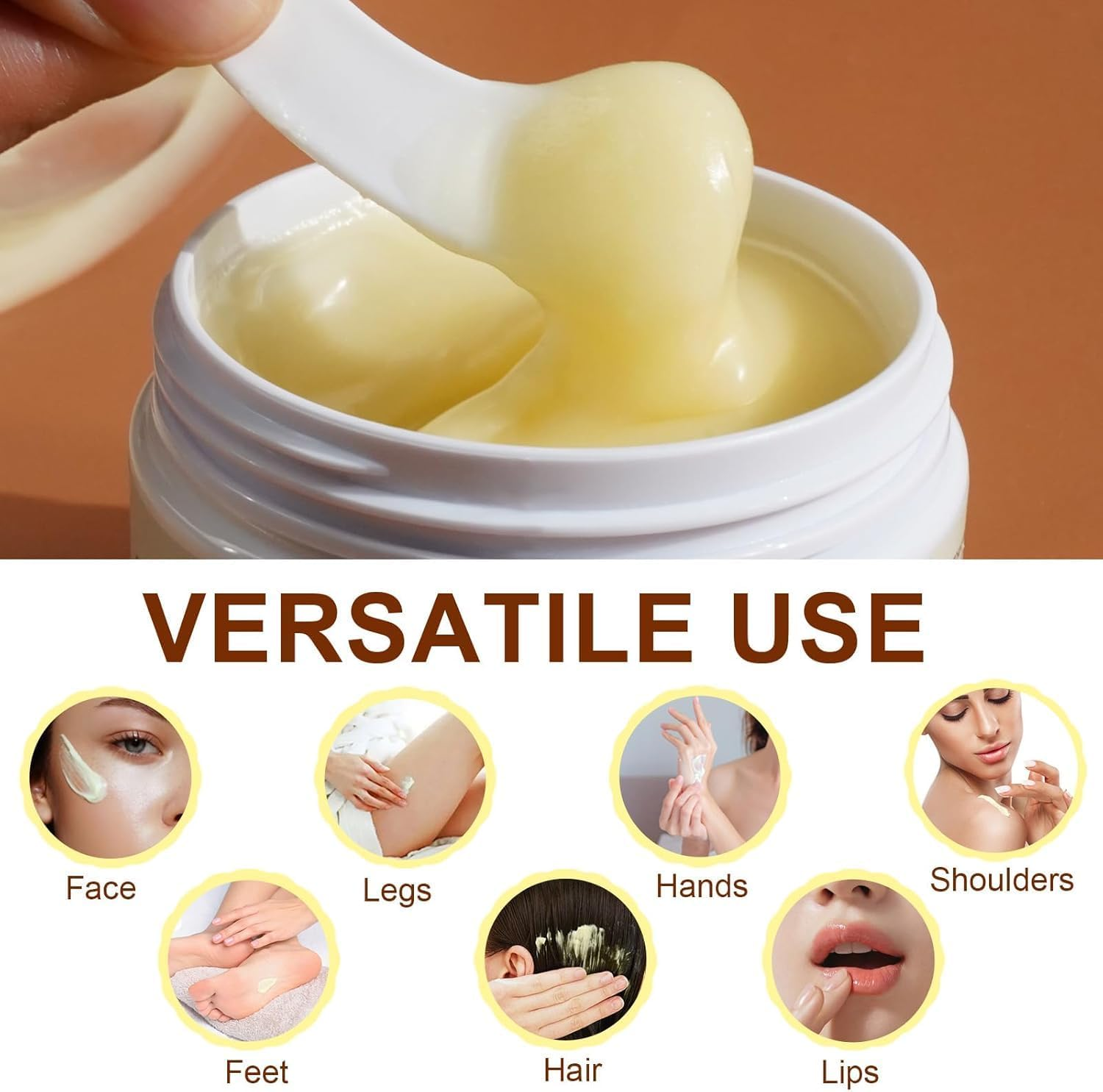 Pure Organic Shea Butter, Natural Raw Unrefined Butter, Hair Skin Body Face Lips Care, Enriched Vitamins, Nature Hydrating Moisturizing, Skincare Cream for Dry Cracked Skin & Stretch Marks & Anti-Aging, 4.2Oz/120Gr