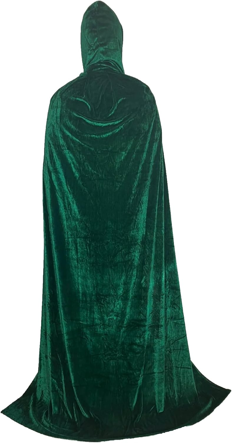 Full Length Hooded Cloak Costume Ideal for Christmas, Halloween, Cosplay Costume Party, Cape Disguises.