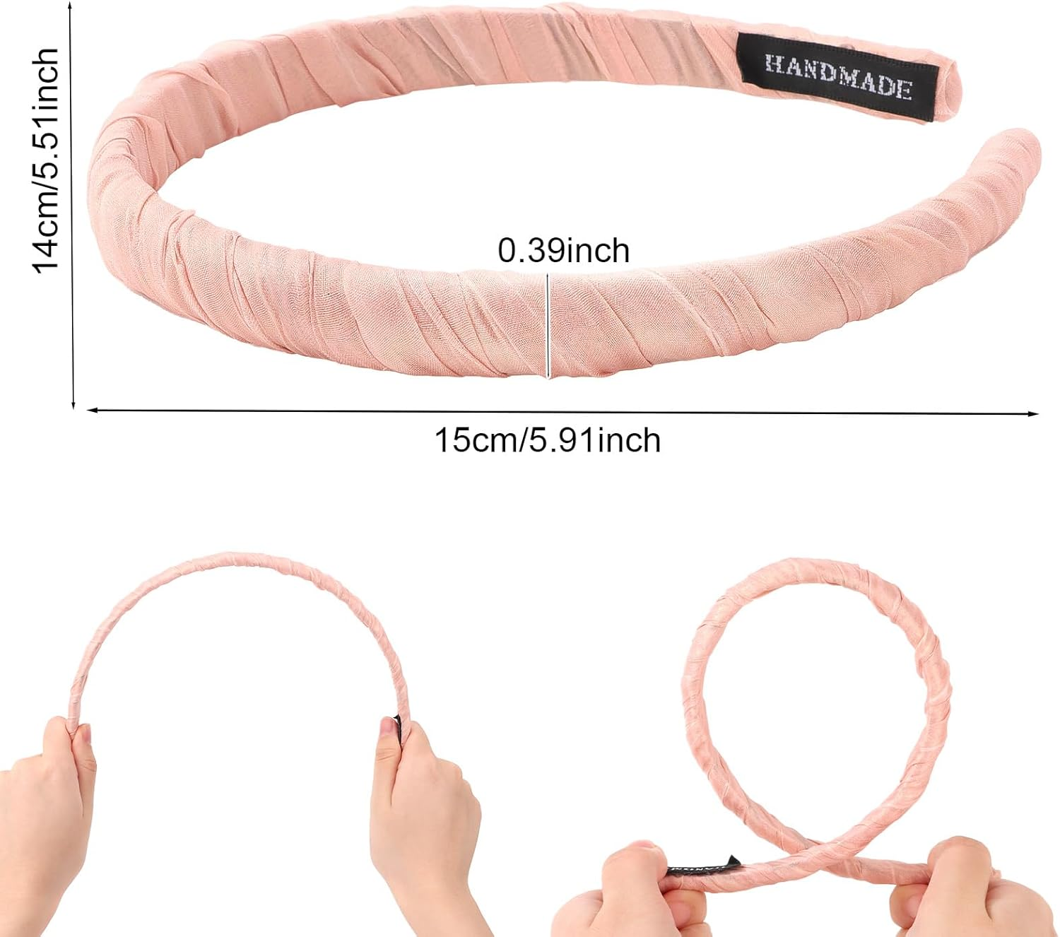 Pruadeor Pack of 5 Women'S Love Narrow Hair Bands for Women Pink Hair Accessories image number 1