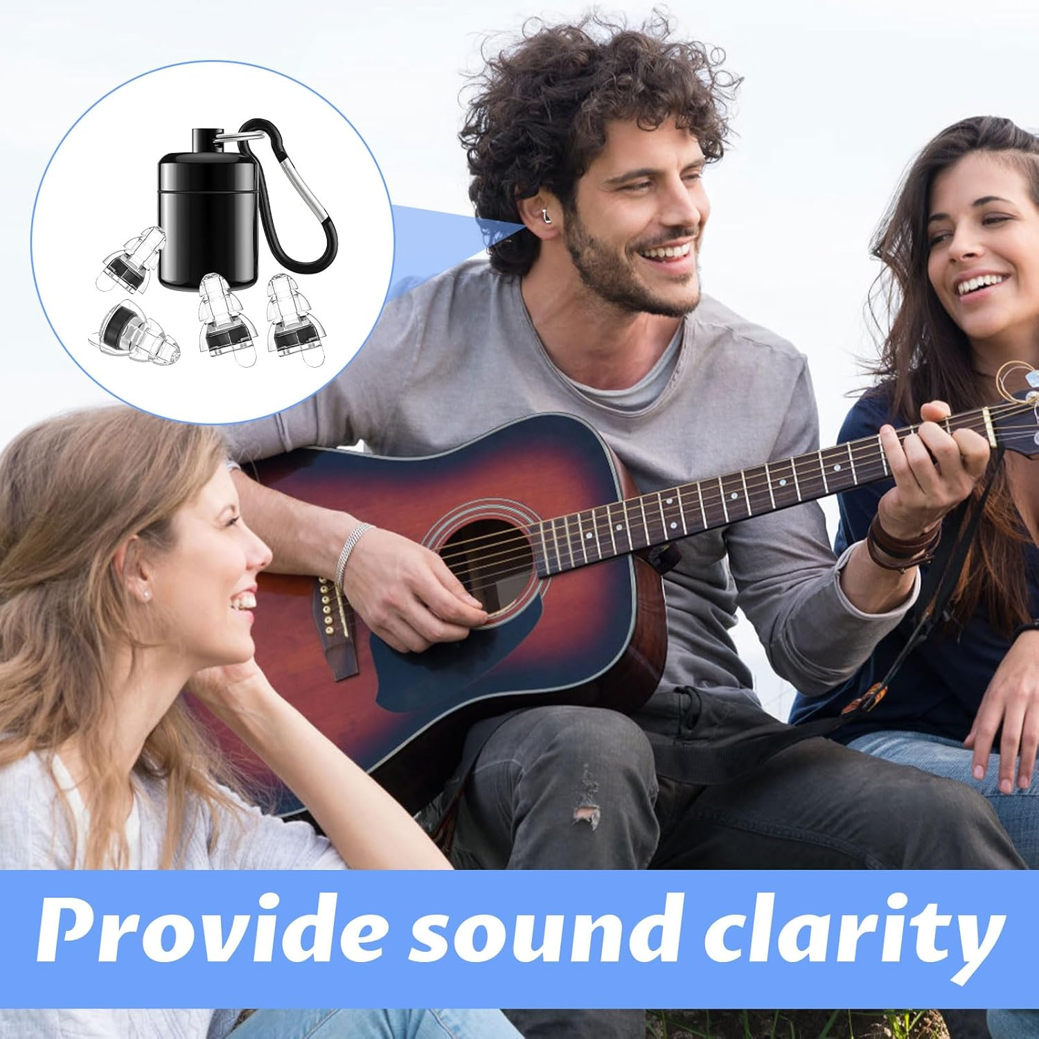 Concert Earplugs, Ear Plugs Concert, 4Pcs Ear Plug, High Fidelity Concert Earplugs, 24Db Advanced Filter Technology Ear Protection for Music Festivals, Dj'S, Nightclub, Drummers. image number 1
