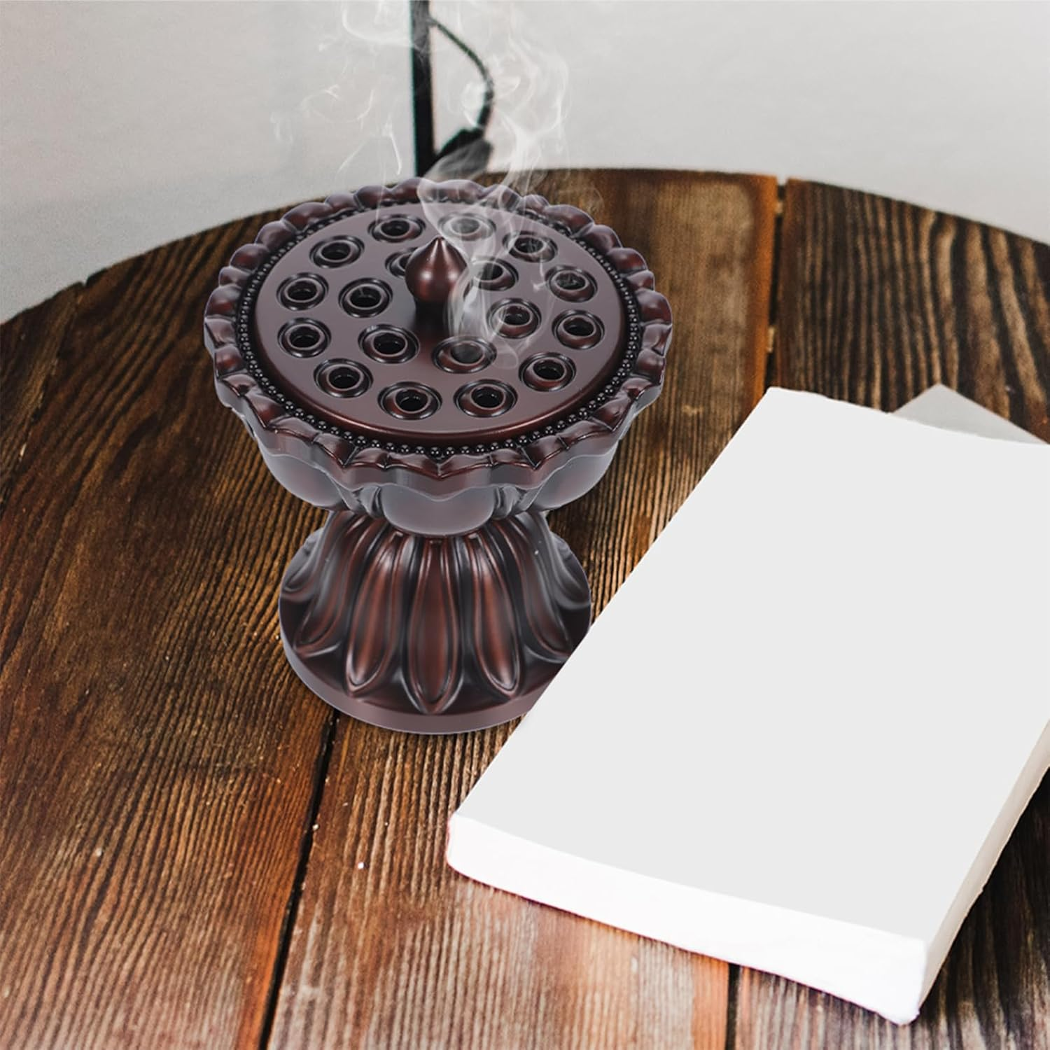 STOBAZA Unique Incense Burner Lotus Shaped Incense Holder Coils Aromatherapy Decor