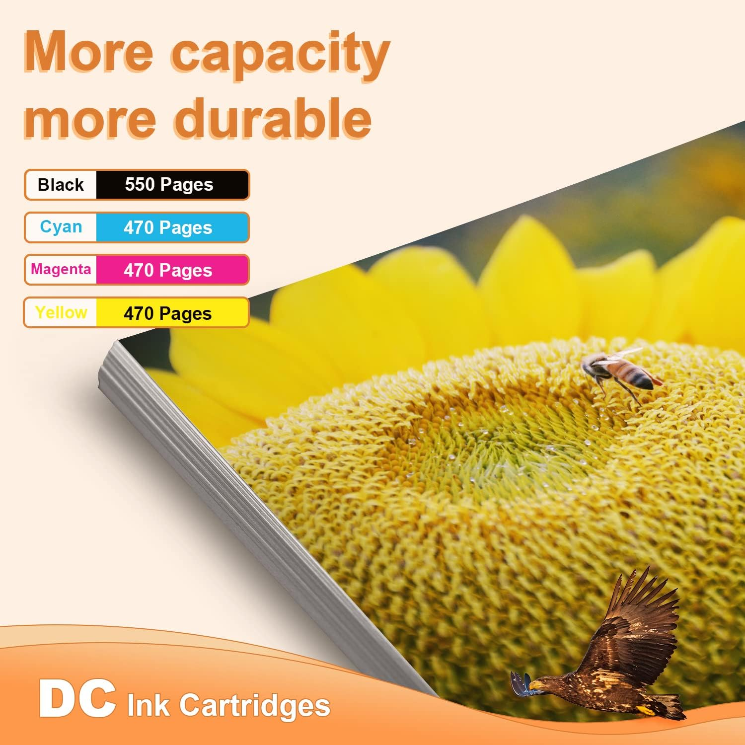 D&C 5 X Printer Cartridges Compatible with Epson 503XL 503 XL for Epson Expression Home XP-5200 XP-5205 XP5200 XP5205, Workforce WF-2960 WF-2965 WF2960DWF -2965 DWF - 3 Black image number 6