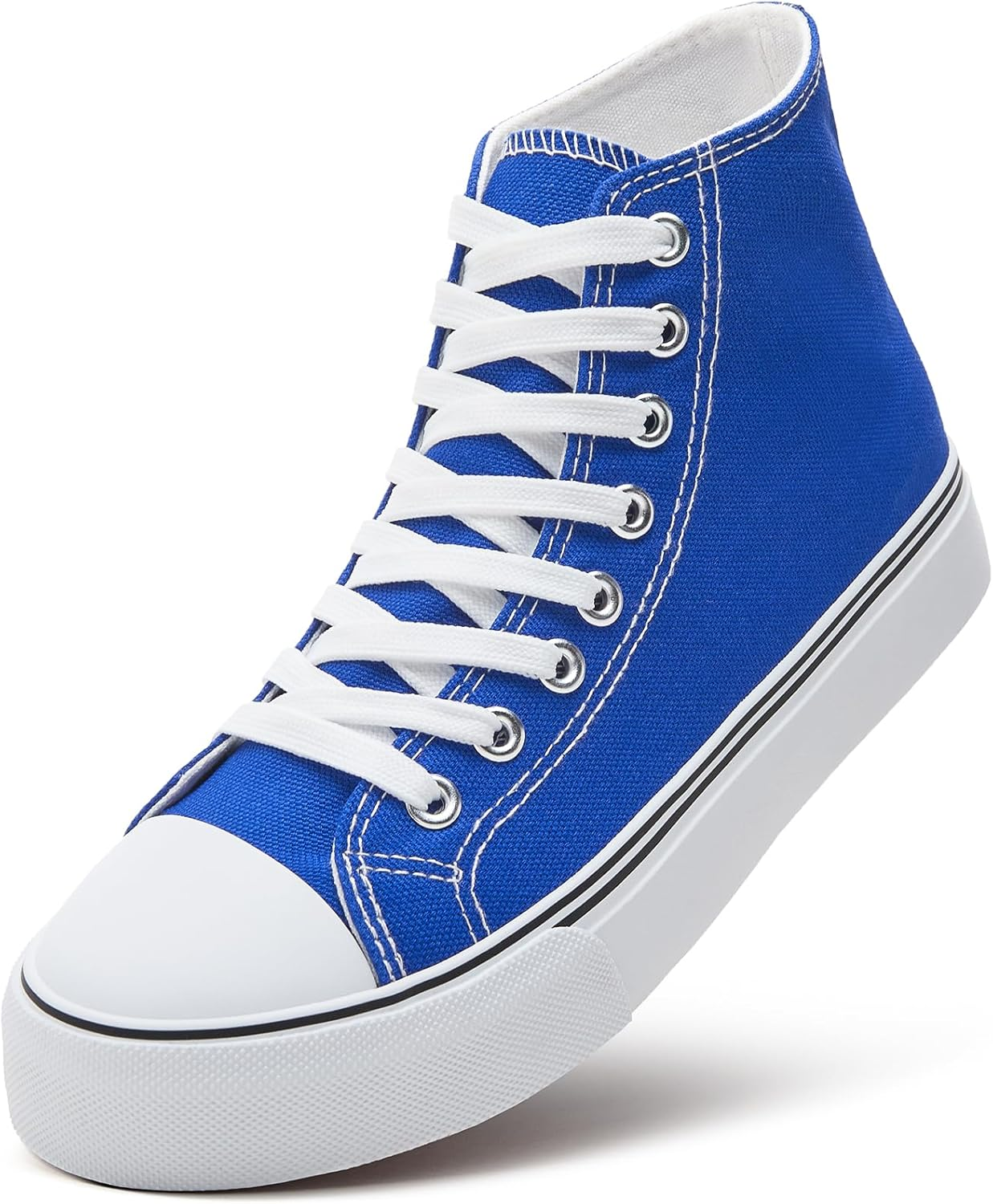 ZGR Womens High Top Canvas Sneakers,Lace-Up Canvas Shoes,Casual Tennis Walking Shoes