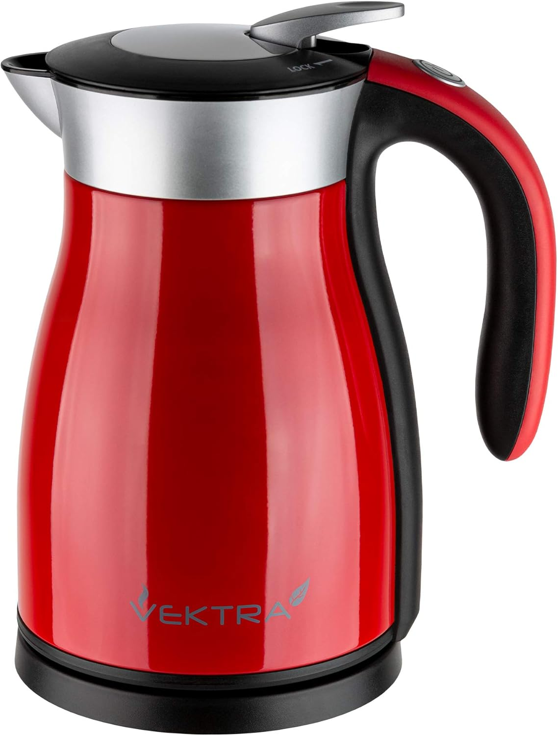 Vektra VEK-1701 Vacuum Insulated Environmentally Eco Friendly Easy Pour Cordless Kettle, 1.7 Litre, Stainless Steel