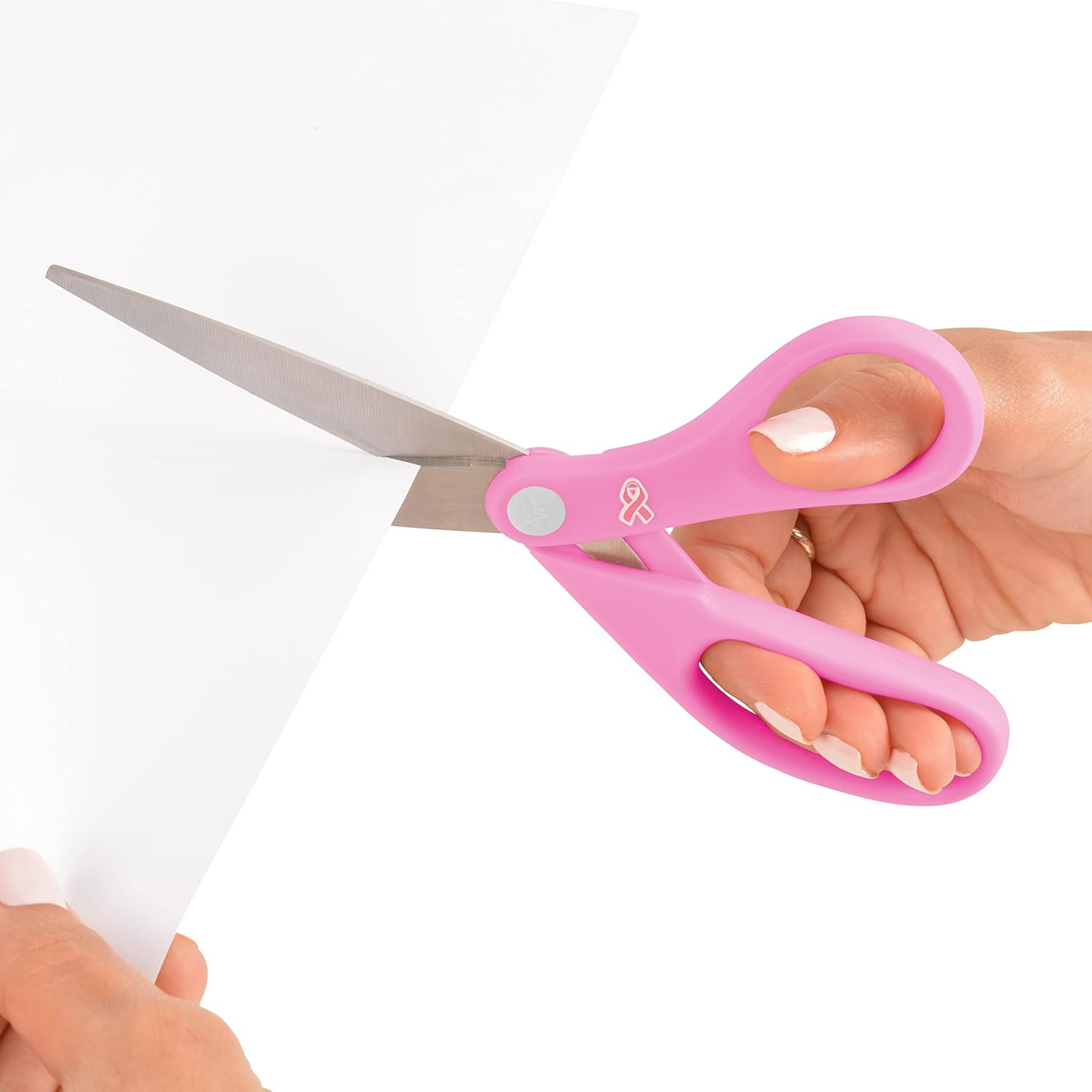 Westcott 8" Pink Ribbon Stainless Steel Scissors image number 3