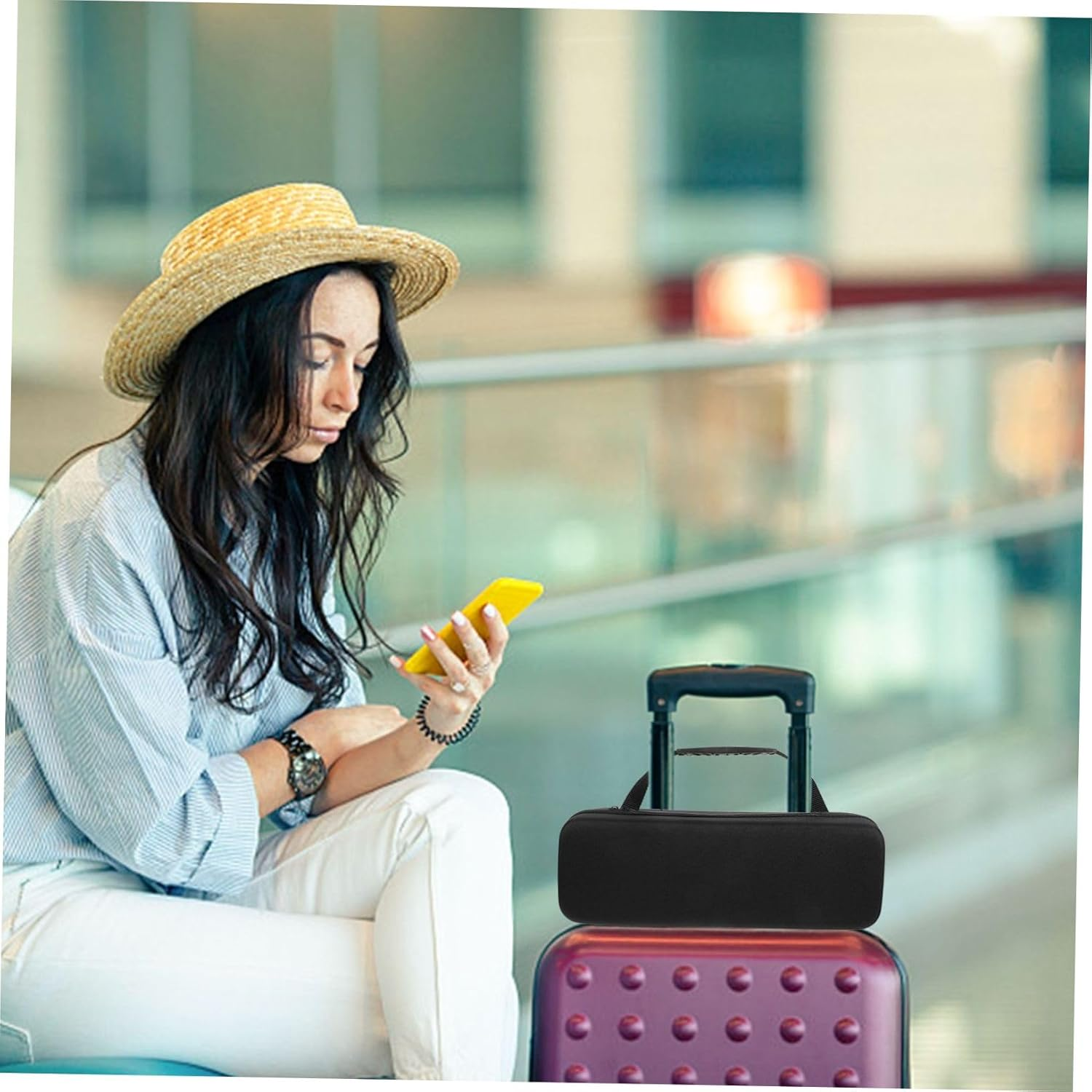 Hair Curler and Hair Dryer Travel Case Heat-Resistant Portable Storage Bag for Styling Tools and Organizer for Travel and Daily Use image number 3