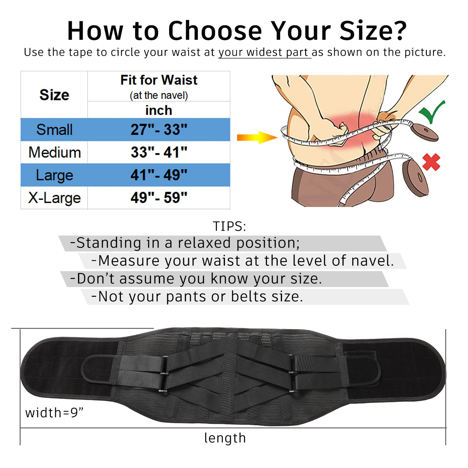 Heated Back Brace for Lower Back Pain Relief Women Men; Cordless Heating Waist Belt Wrap Operated by Rechargeable Battery; Far Infrared Heat Therapy for Herniated Disc, Sciatica, Scoliosis (Black, M) image number 3