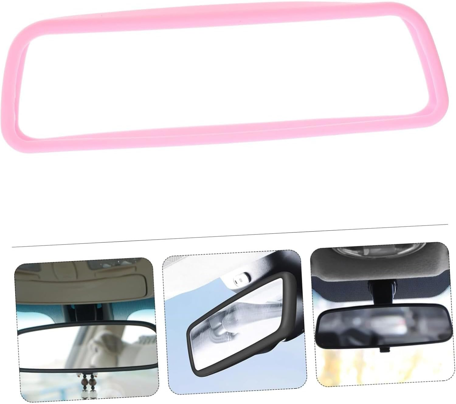 Lexziuo 1Pcs Protect Your Car Rearview Mirror Model Y Compatible Mirror Guard Frame Cover Pink Accessories image number 2