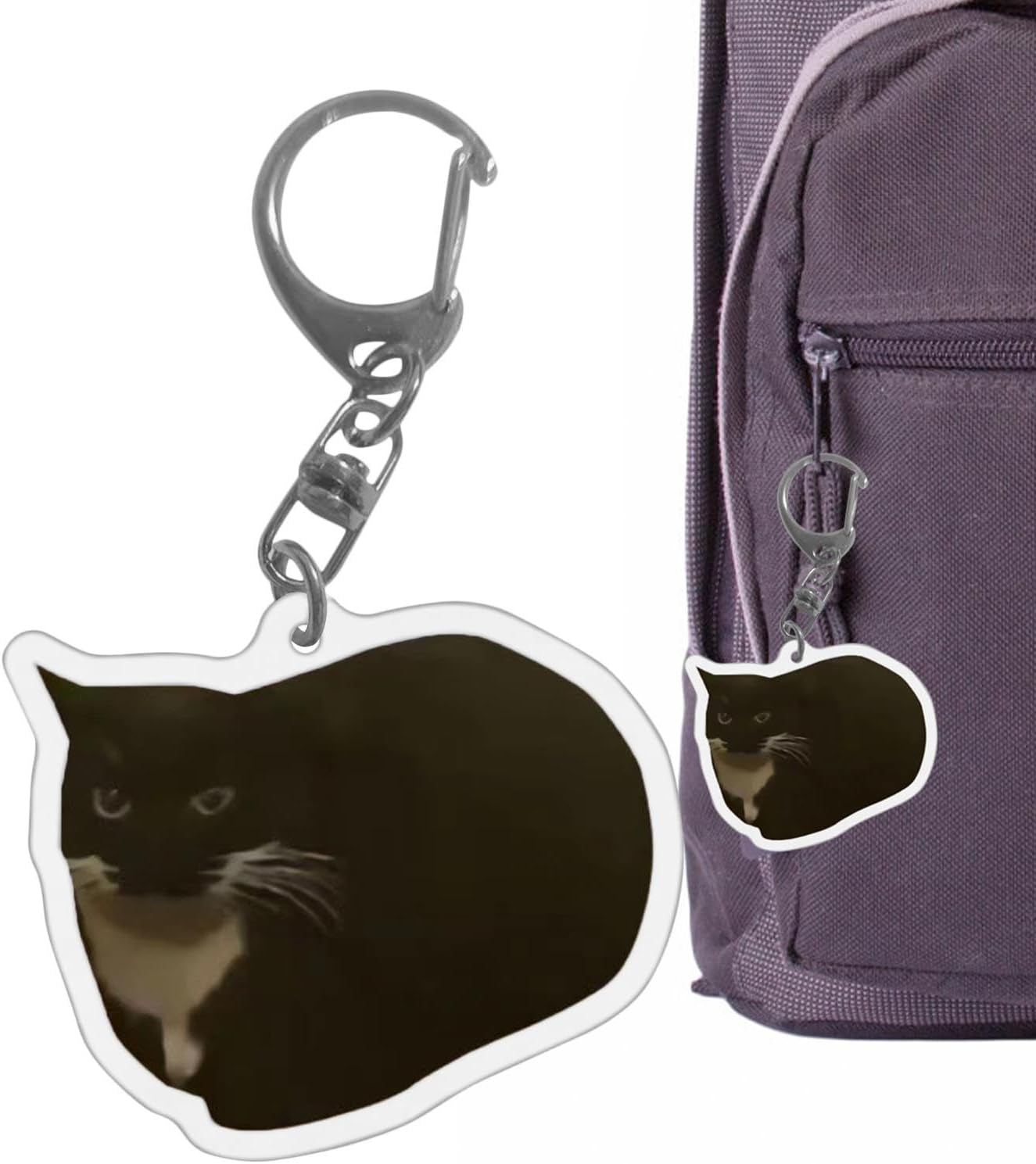 Riaisttd Banana Keychain - Cute Crying Sounds Making Key Tags | 2D Acrylic Keychain Clicker Toy with Lanyard for Car Keys, Backpacks, Hand Bags, Kids and Adults image number 4