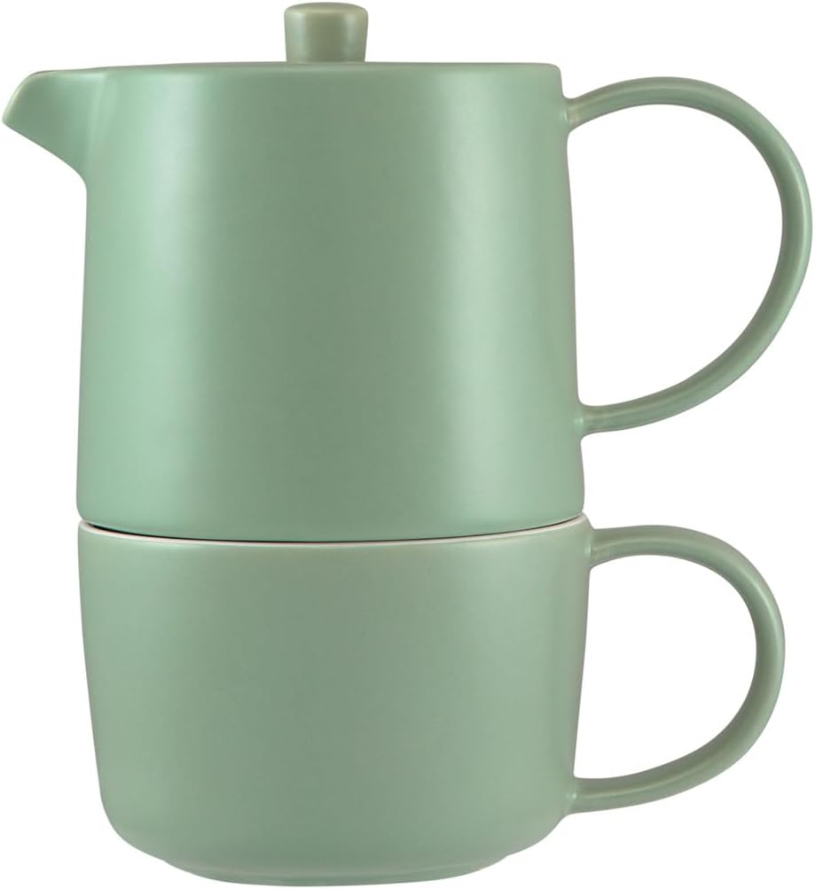 Maxwell & Williams Cafe Life Tea for One with Infuser 450ML Seafoam Gift Boxed image number 3