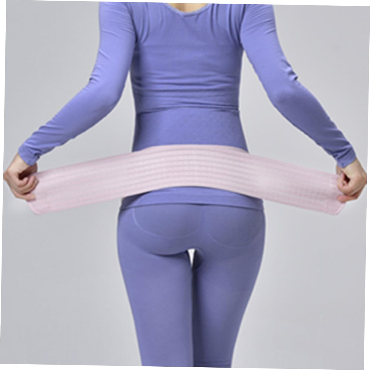 Pregnant Women Breathable Dual Purpose Belly Support Belt Postpartum Pelvic Abdominal Band Adjustable Waist Care for Expecting Mothers (Pink Free Size) image number 6