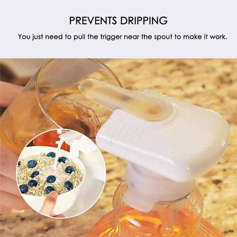 Leona Co Automatic Milk Dispenser, Electric Tap, Water Bottle Drink Dispenser, Portable Electric Beverage Dispenser Spillproof Pump, Suitable for Outdoor and Home Kitchens (2, White) - 1, Blue image number 5