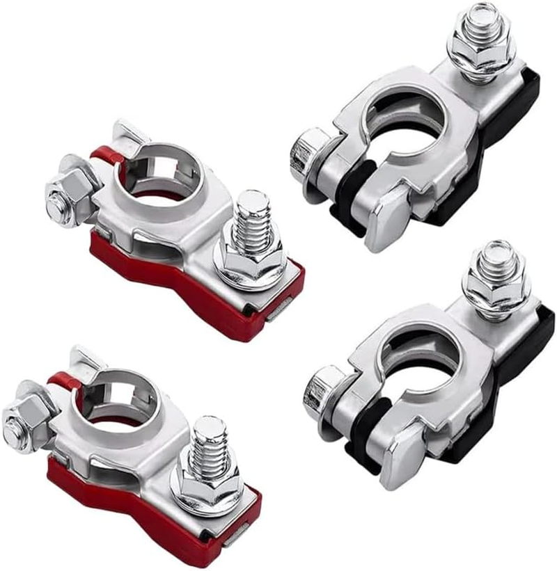Negative Positive Battery Cable Terminals, 2Pair Battery Terminals Car Battery Cable Terminal Clamps Connectors,Battery Terminal Connectors Universal Battery Cable Ends Top Post Car Battery Clamps
