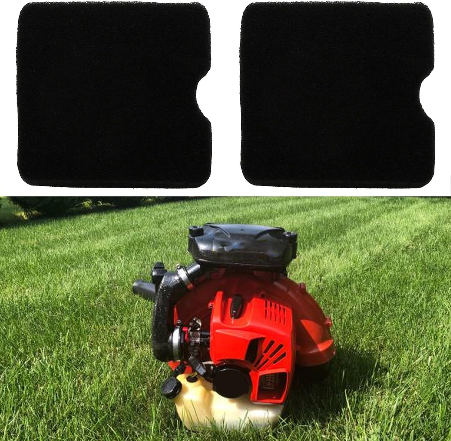 2Pcs 504115301 Air Filter Replacement for Husqvarna 130 BT 130BT 530BT Blowers Replacement for Red Max EBZ3000RH HBZ2601 HBZ2610 Blowers Repl.# 504115301 521751401 image number 1