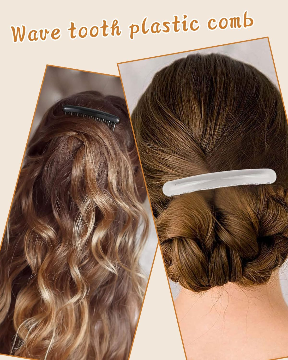 TPZORJX Pack of 6 Hair Combs for Clip-In, Hair Comb, French Twist Hair Combs, Plastic Side Combs with 17 Teeth Hair Comb for Girls and Women image number 3