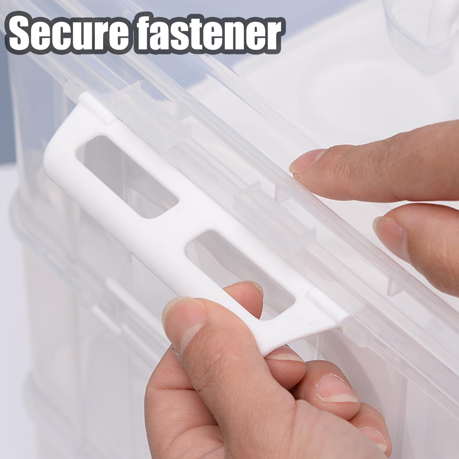 Cupcake Holder for 24 Cupcakes, Two Tier Container, Portable, Reusable, White image number 5