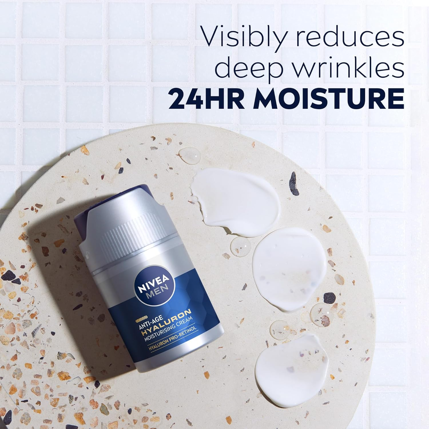 NIVEA MEN Anti-Age Moisturising Face Cream 50Ml | with Hyaluronic Acid | SPF 15 Protection | Anti-Aging Moisturiser | Reduce Deep Wrinkles | Absorbs Quickly | Firmer Skin image number 5