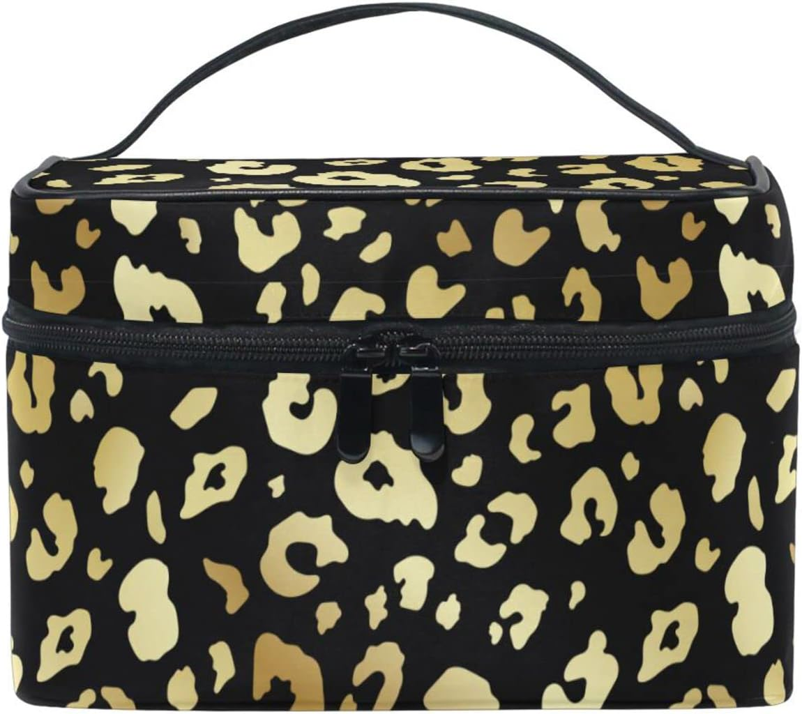 ODAWA Abstract Floral Pattern Makeup Bag Waterproof Travel Organizer Bag for Women and Girls, Red Roses2 - Bright Gentle Pattern image number 5